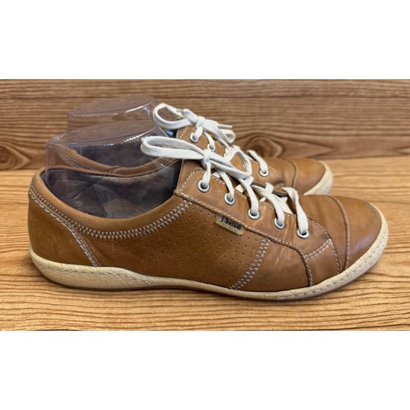 Josef Seibel Shoes Womens Caspian Leather Sneaker Tan Lace Up 39 US 6-6.5 - Picture 2 of 9
